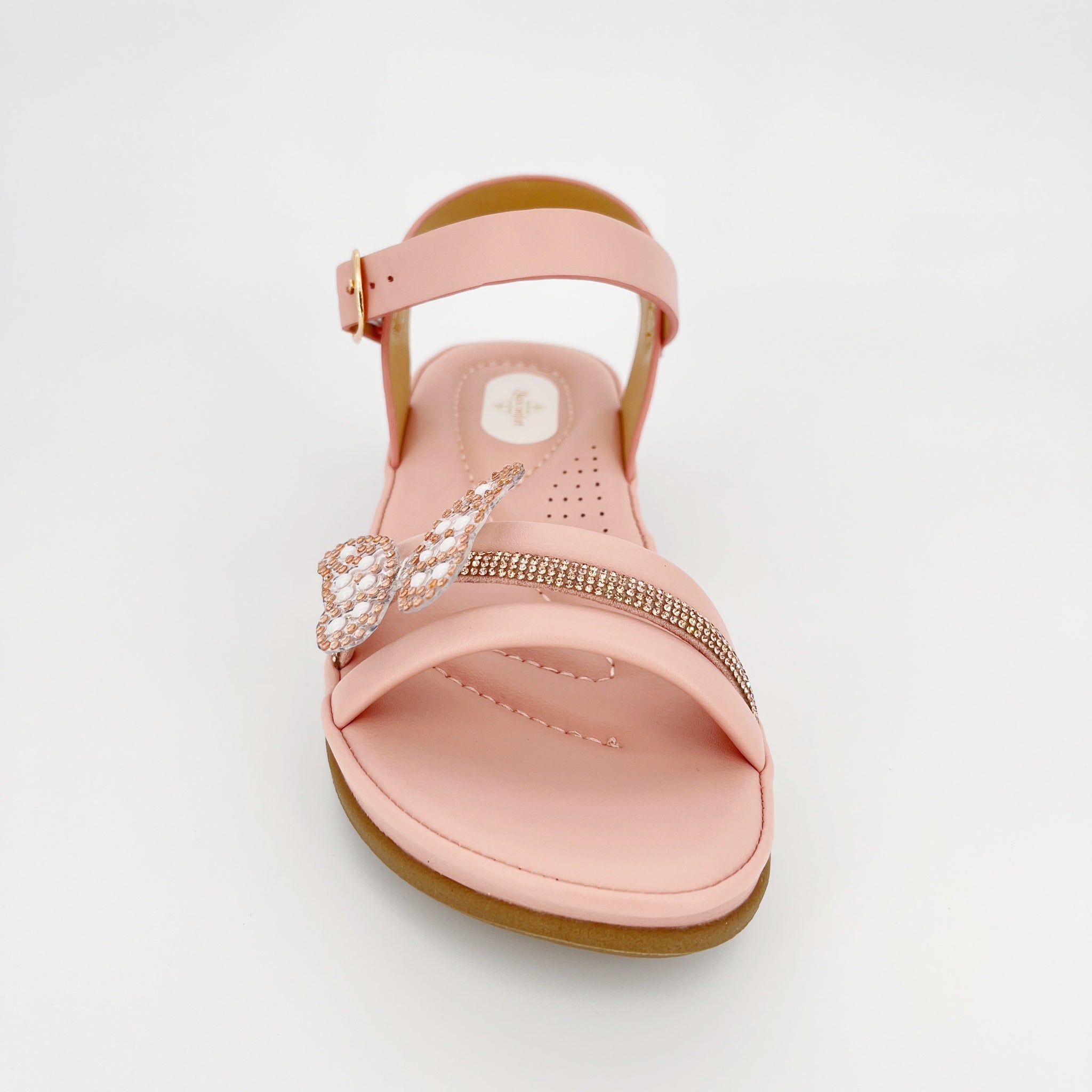 ZC Girls' Butterfly Pearl Crystal Flat Sandals – Wholesale | Comfort Fit | Anti-Slip | Multi-Color Options