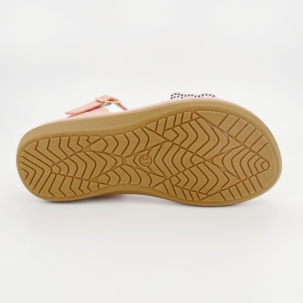 ZC Girls' Butterfly Pearl Crystal Flat Sandals – Wholesale | Comfort Fit | Anti-Slip | Multi-Color Options