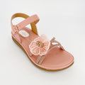 ZC Girls' Lace Flower Crystal Tassel Cross-Strap Flat Sandals – Wholesale | Comfort Fit | Anti-Slip | Multi-Color Options