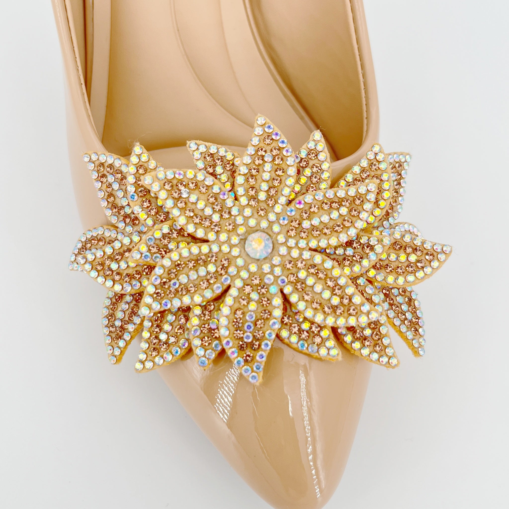 ZC Women's Crystal Sunflower Block High Heel Sandals – Wholesale | Comfort Fit | Multi-Color Options