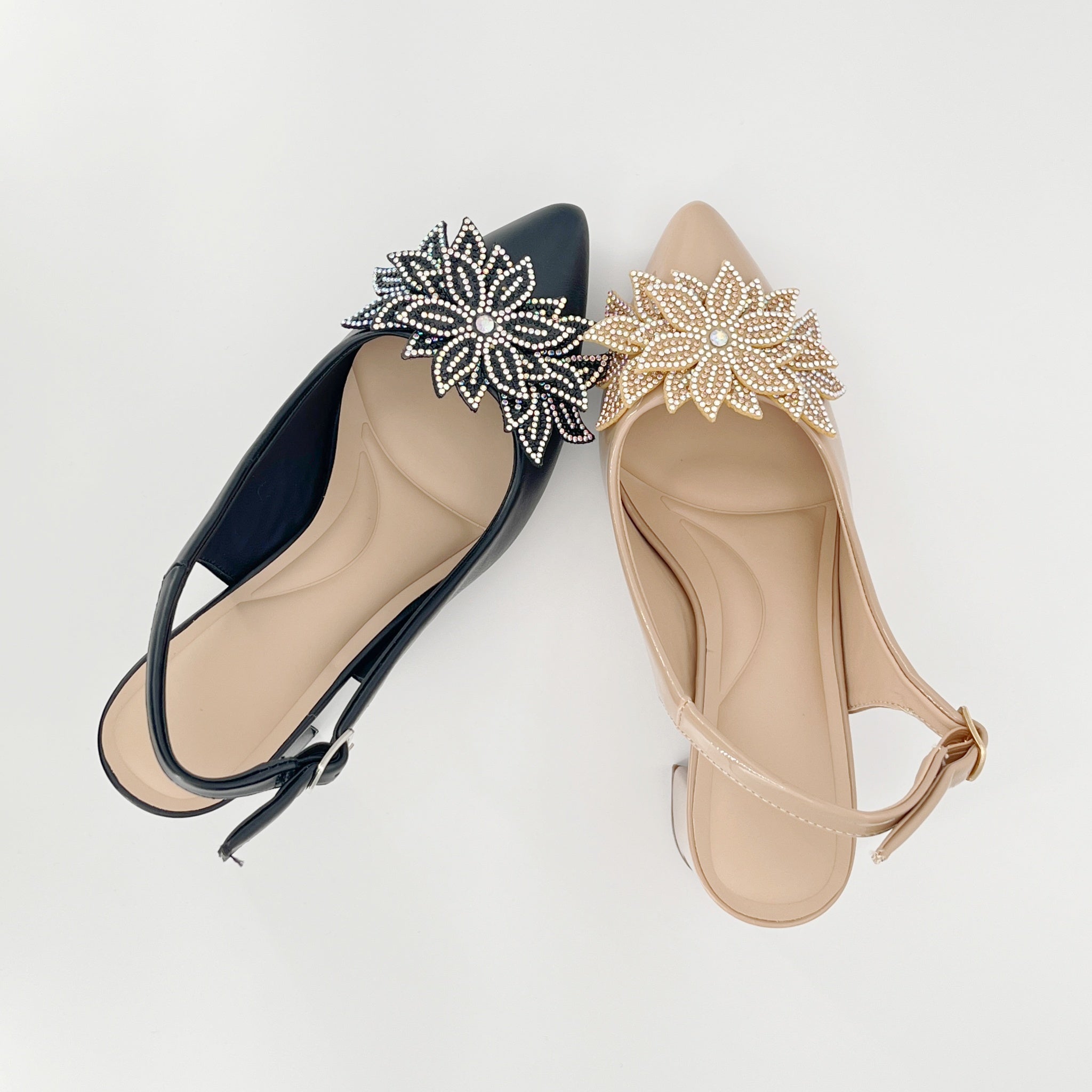 ZC Women's Crystal Sunflower Block High Heel Sandals – Wholesale | Comfort Fit | Multi-Color Options