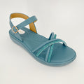 Sandalias planas ZC para mujer con doble tira cruzada y cristales a tono – Al por mayor | Ajuste cómodo | Opciones multicolor