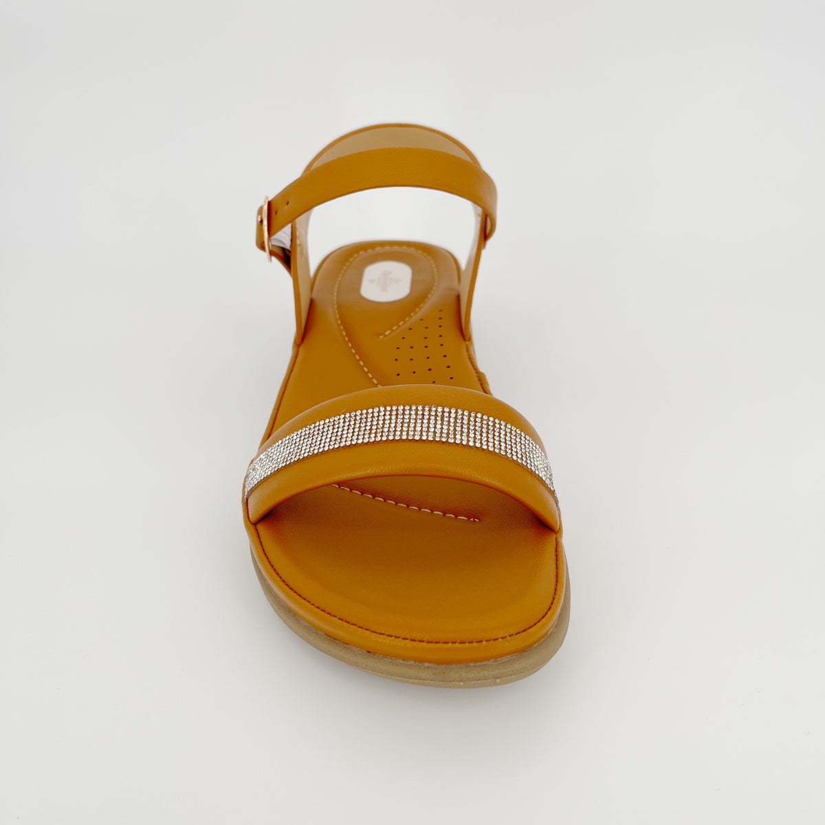 Sandalias planas de mujer ZC con banda de cristal – Venta al por mayor | Ajuste cómodo | Opciones multicolor