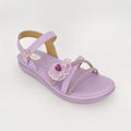 ZC Women's Floral Embroidered Rhinestone Flat Sandals – Wholesale | Comfort Fit | Multi-Color Options