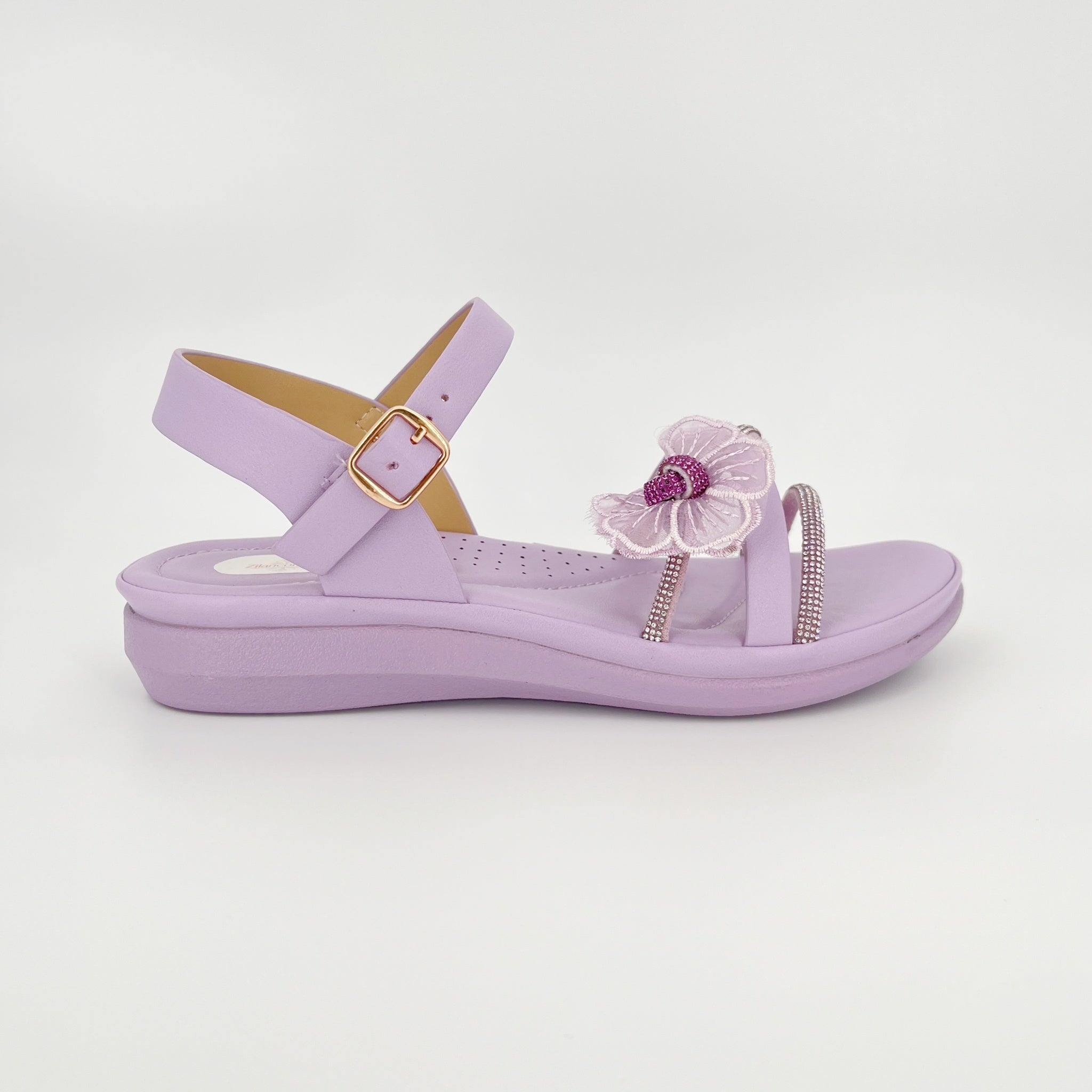 ZC Women's Floral Embroidered Rhinestone Flat Sandals – Wholesale | Comfort Fit | Multi-Color Options