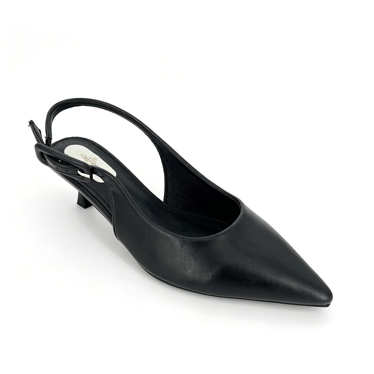 Women's Sculptured Spool Kitten Heel Slingback Pumps | Wholesale Comfort Heels | Multi-Color | EU 35–41