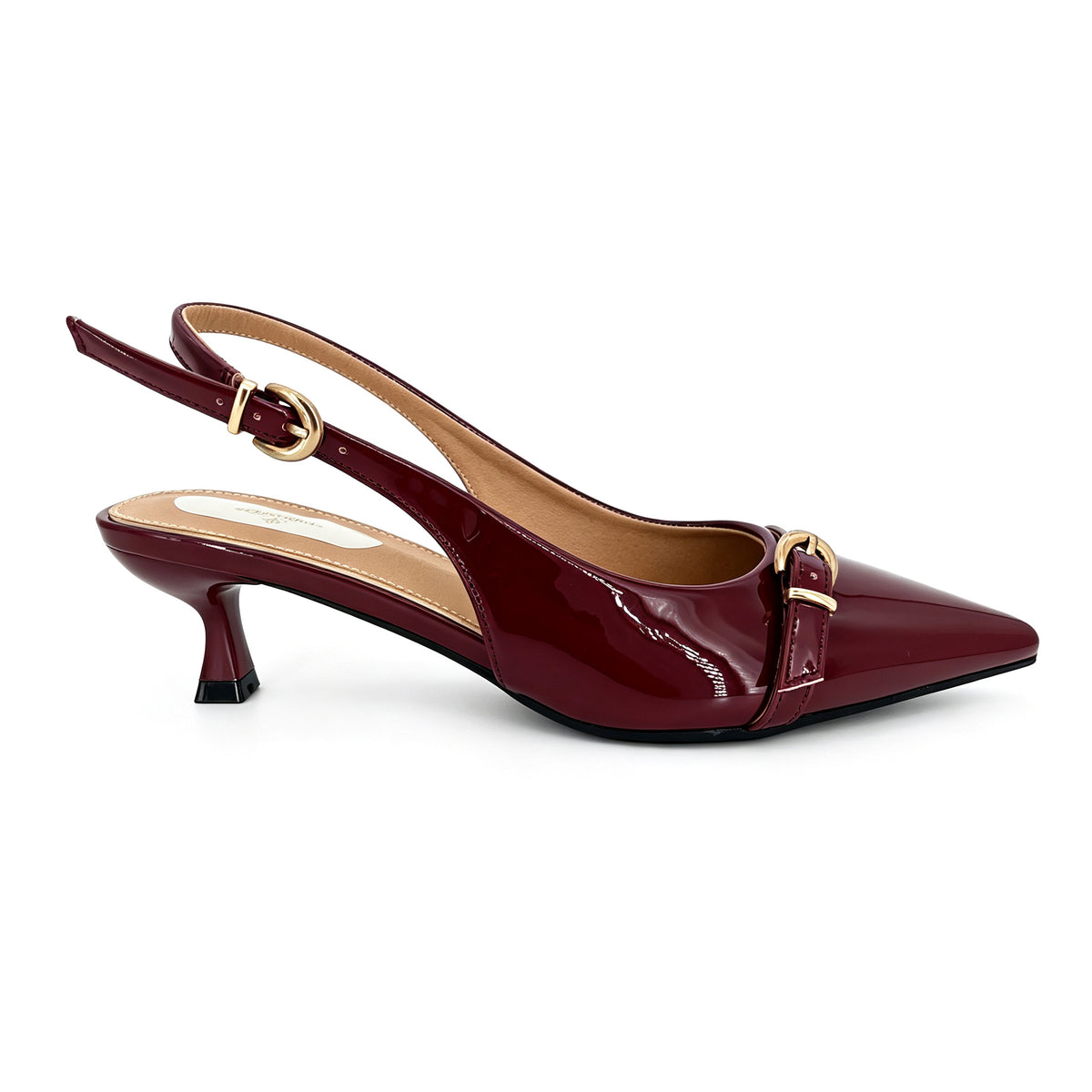 Zapatos de mujer con correa de hebilla de charol y tacón bajo | Venta al por mayor | Multicolor | Tallas EU 35-41