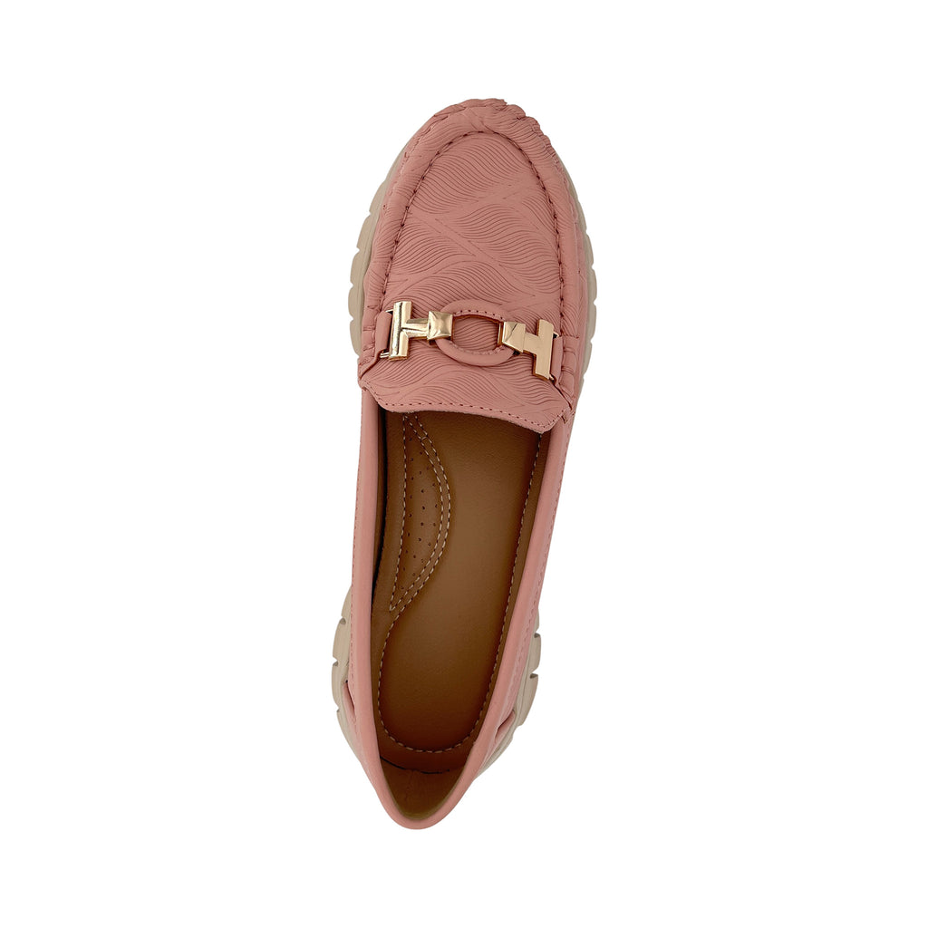 Women's Wave-Embossed H-Bit Loafer Moccasin Flats | Wholesale Comfort Flats | Multi-Color | EU 35–41