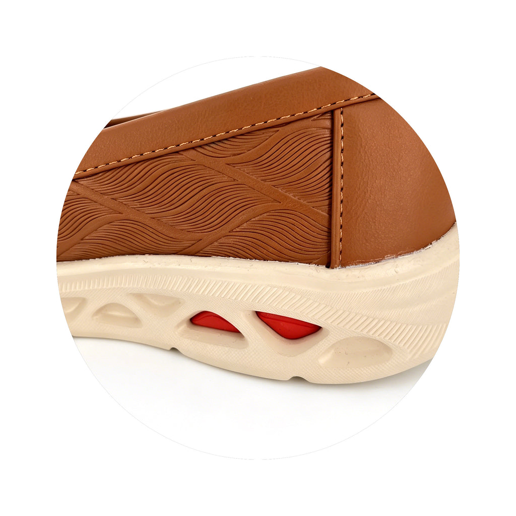 Mocasines de mujer con Horsebit y grabado de ondas con suela con cámara de aire | Zapatillas planas cómodas al por mayor | Multicolor | Tallas EU 35–41
