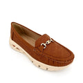 Mocasines de mujer con Horsebit y grabado de ondas con suela con cámara de aire | Zapatillas planas cómodas al por mayor | Multicolor | Tallas EU 35–41