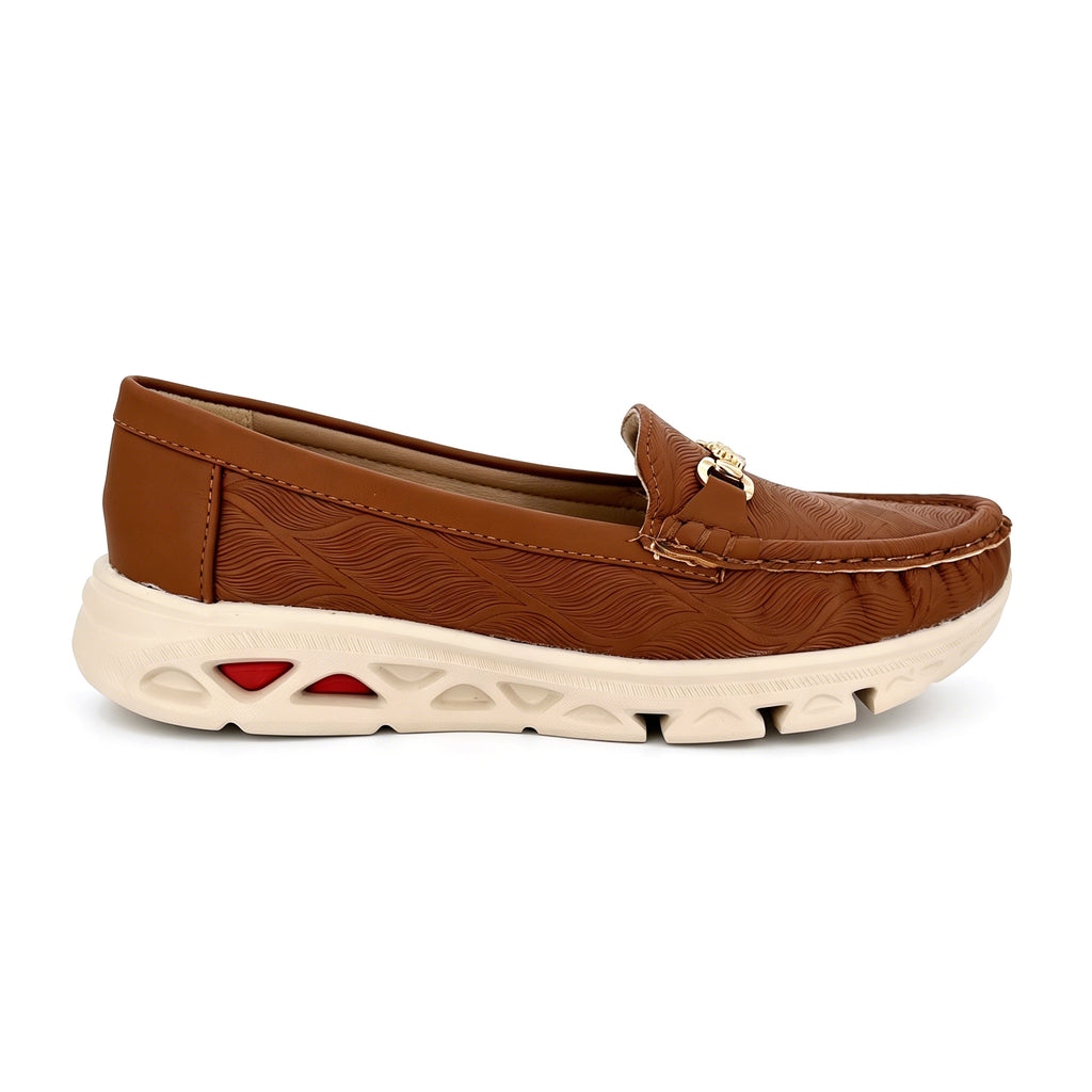 Mocasines de mujer con Horsebit y grabado de ondas con suela con cámara de aire | Zapatillas planas cómodas al por mayor | Multicolor | Tallas EU 35–41