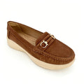 Women's Distressed Nubuck C-Bit Horsebit Loafer with Platform Sole | Wholesale Comfort Flats | Multi-Color | EU 35–41