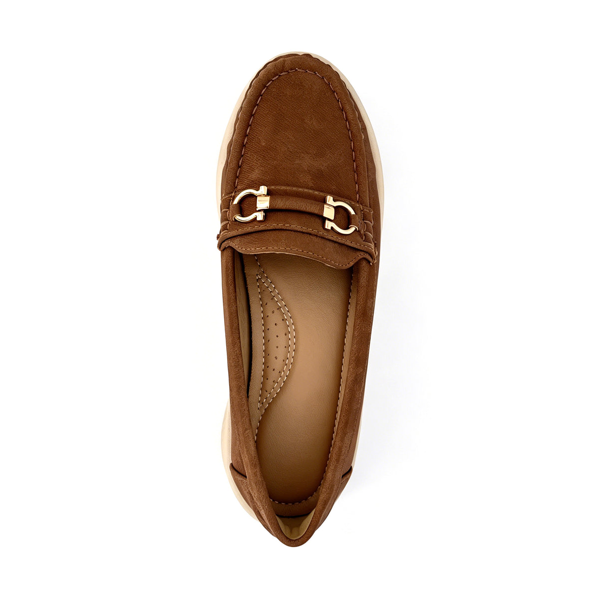 Women's Distressed Nubuck C-Bit Horsebit Loafer with Platform Sole | Wholesale Comfort Flats | Multi-Color | EU 35–41
