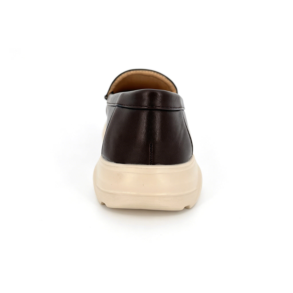 Women's Pointed-Toe Moccasin Loafer with Gunmetal Badge & Platform Sole | Wholesale Comfort Flats | Multi-Color | EU 35–41
