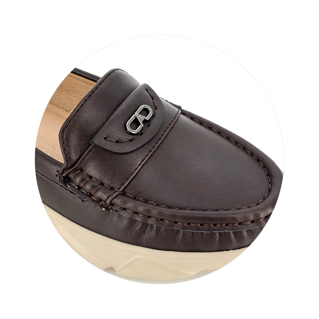Women's Pointed-Toe Moccasin Loafer with Gunmetal Badge & Platform Sole | Wholesale Comfort Flats | Multi-Color | EU 35–41