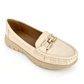 Women's Round-Toe Moccasin Loafer with Gold Chain Bit & Athletic Platform Sole | Wholesale Comfort Flats | Multi-Color | EU 35–41