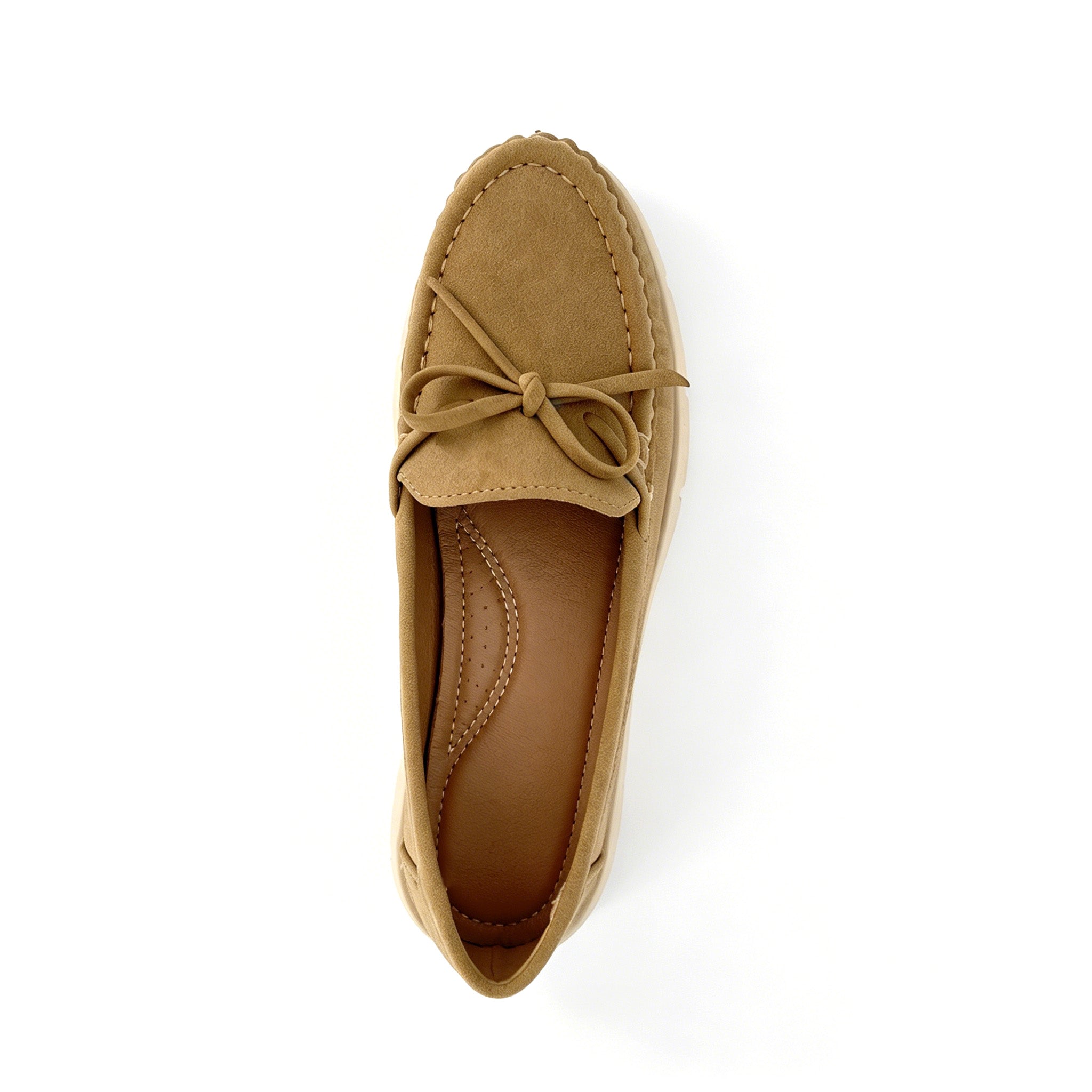 Women's Round-Toe Moccasin Loafer with Leather Bow Tie & Sporty Platform Sole | Wholesale Comfort Flats | Multi-Color | EU 35–41