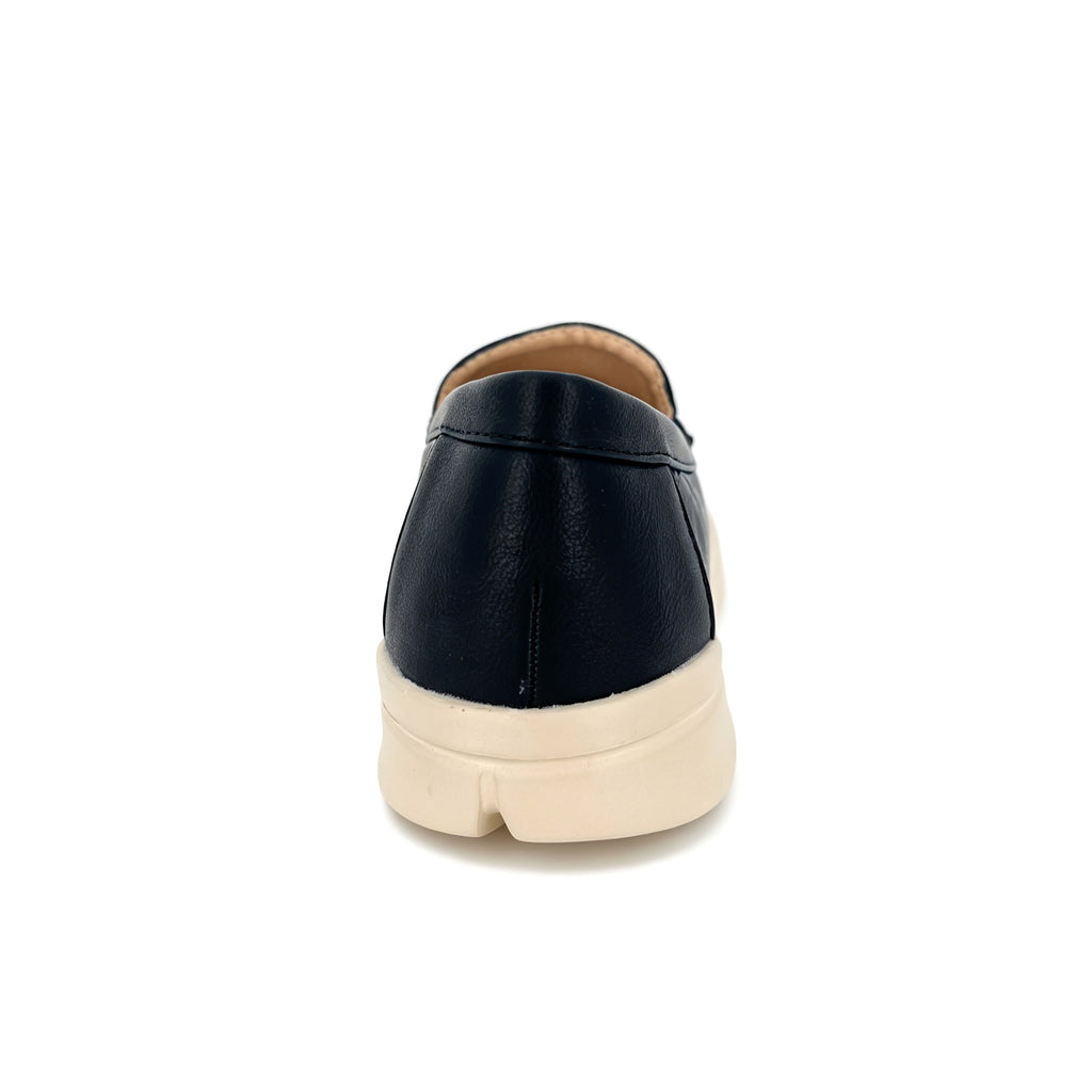 Women's Round-Toe Moccasin Loafer with Silver Crystal Badge & Wave-Embossed Upper | Wholesale Comfort Flats | Multi-Color | EU 35–41