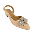 Zapatos de tacón bajo con mariposa de cristal en punta para mujer | Tacones al por mayor para ocasiones | Varios colores | EU 35–41