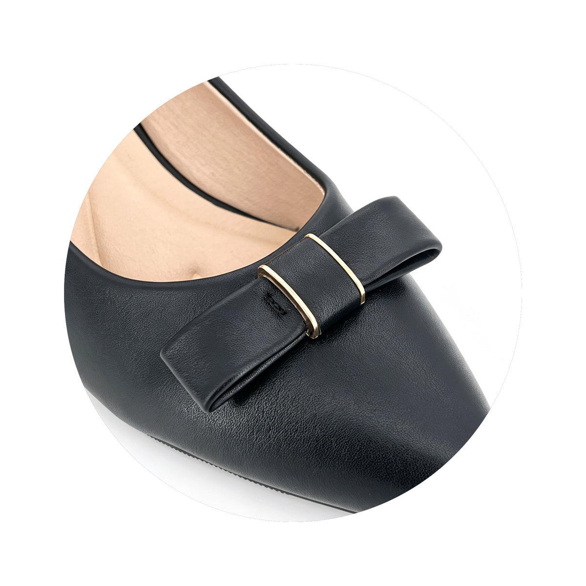 Women's Pointed-Toe Low Block Heel Pumps with Bow Detail | Wholesale Comfort Heels | Multi-Color | EU 35–41