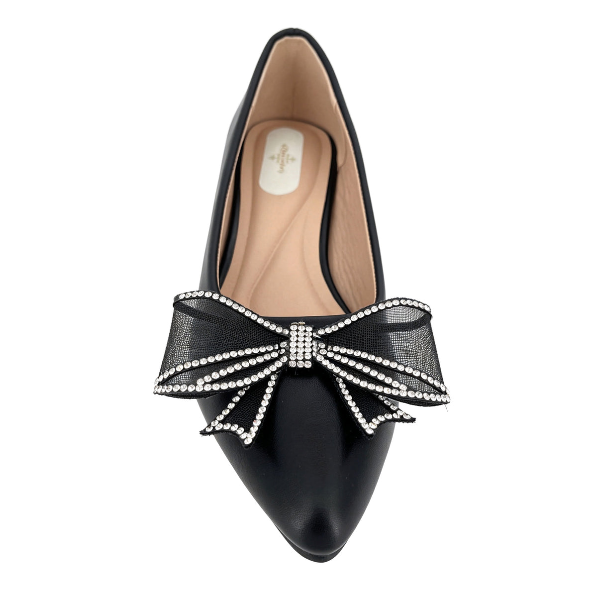 Zapatos de tacón bajo para mujer con punta y lazo de cristal | Tacones cómodos al por mayor | Multicolor | EU 35–41