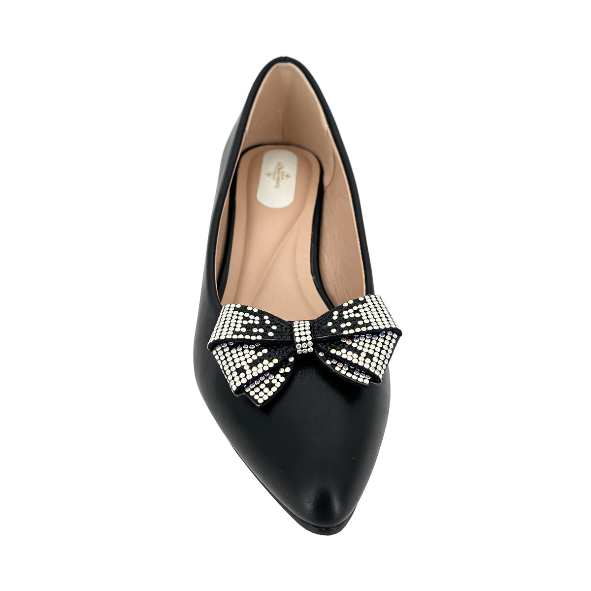 Zapatos de tacón bajo de bloque con lazo de cristal de dos tonos para mujer | Tacones cómodos al por mayor | Multicolor | Tallas EU 35–41