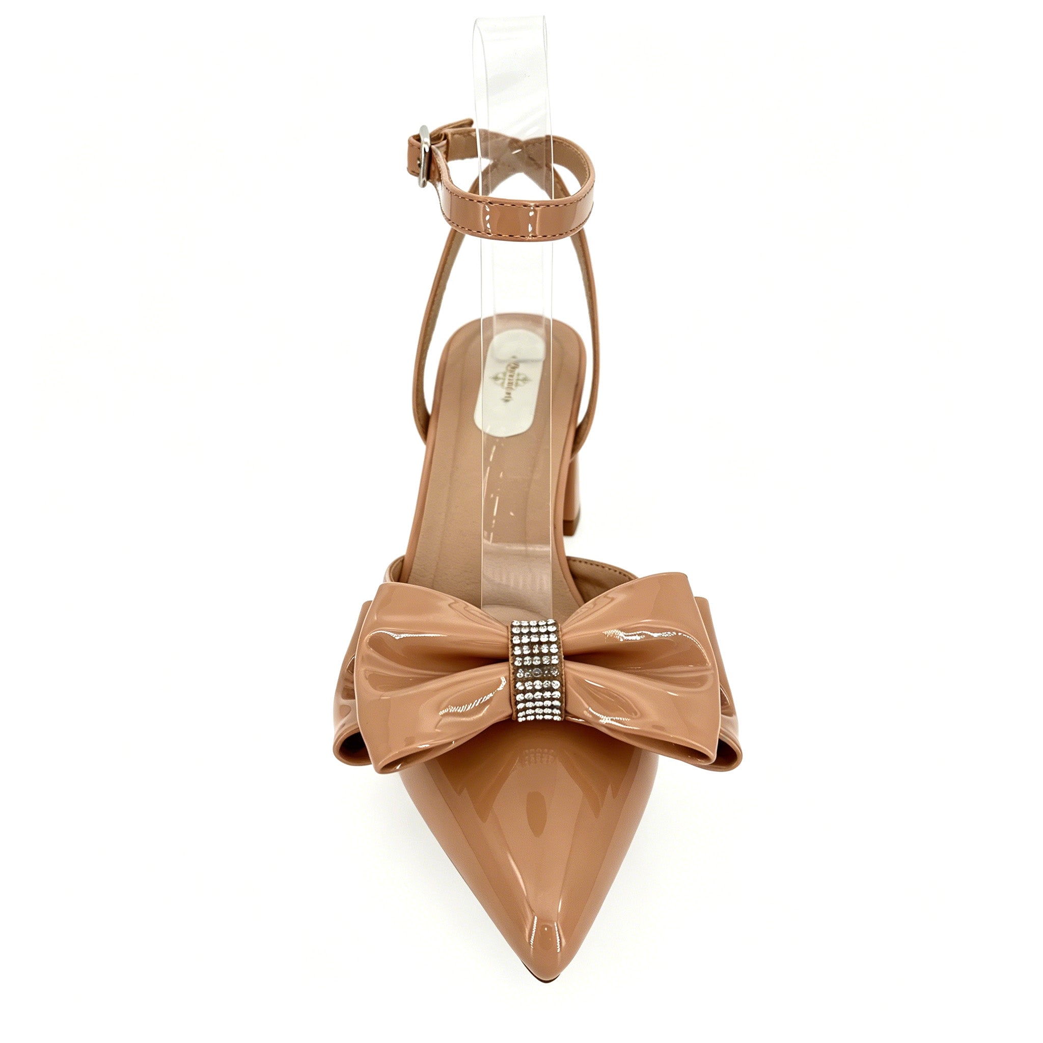 Zapatos de Tacón Grueso con Lazo y Tira en el Tobillo de Charol para Mujer | Tacones para Eventos al Por Mayor | Multicolor | EU 35–41
