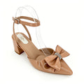 Zapatos de Tacón Grueso con Lazo y Tira en el Tobillo de Charol para Mujer | Tacones para Eventos al Por Mayor | Multicolor | EU 35–41