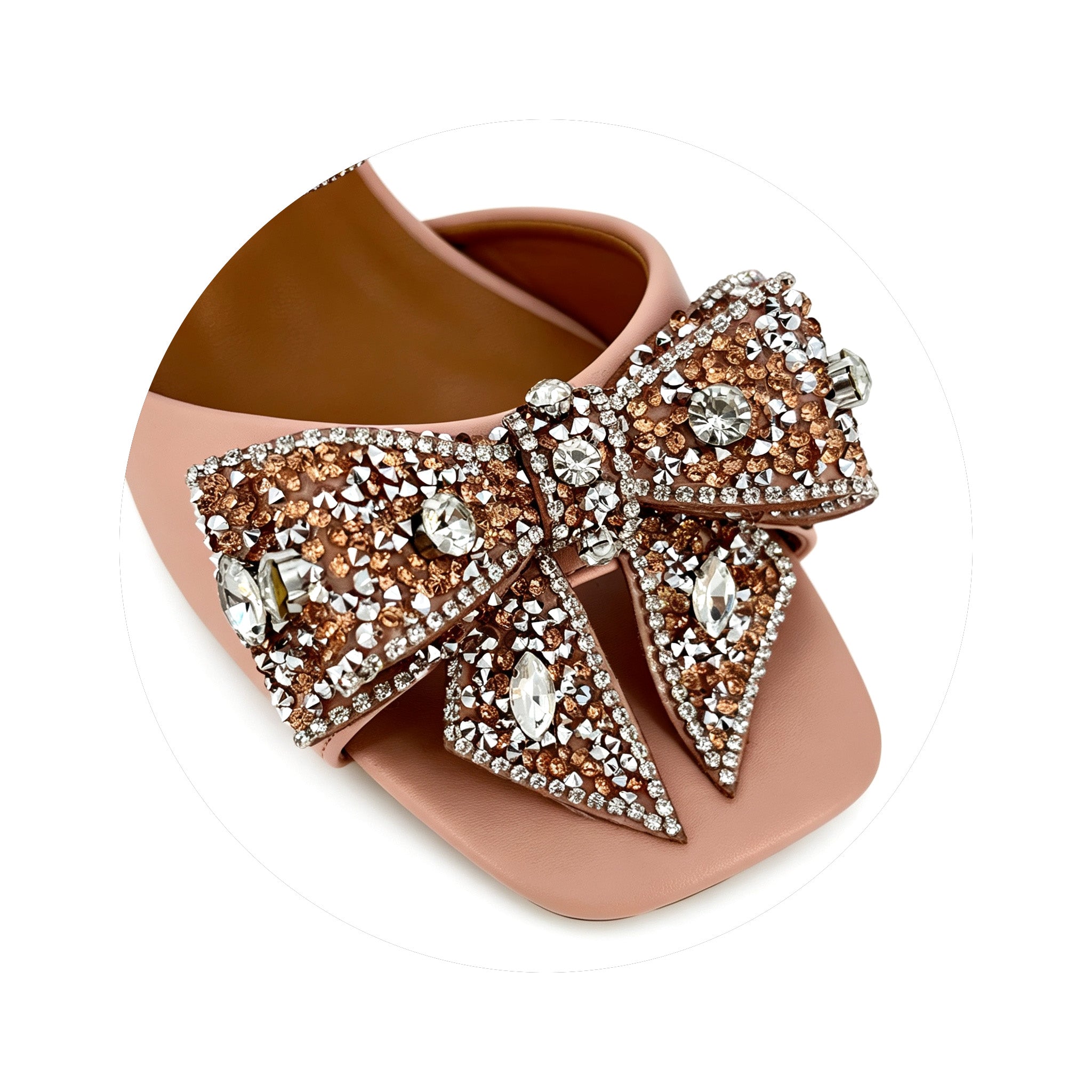 Sandalias de tacón de bloque transparente con lazo de cristal para mujer | Mayorista | Varios colores | Tallas EU 35–41