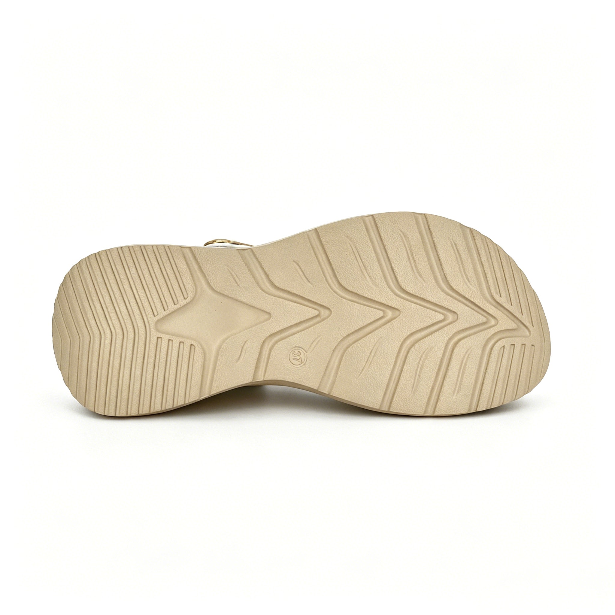 Women's Double-Strap Wedge Sandals with Gold U-Turn Clasp | Air-Cushion Platform