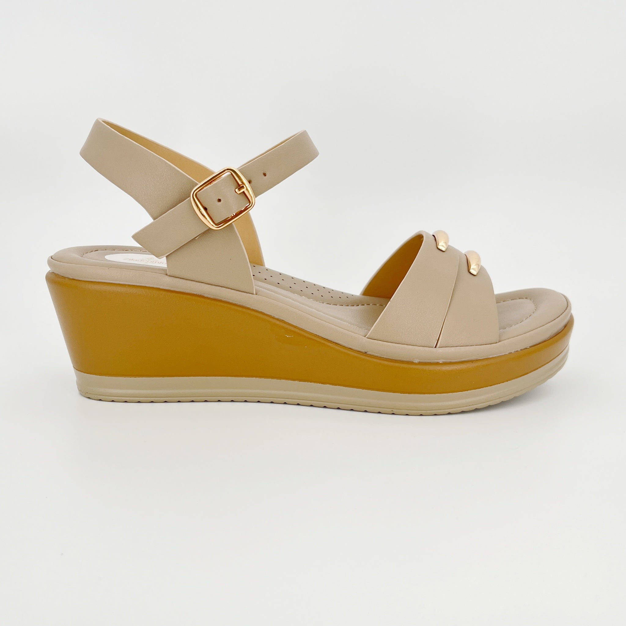 ZC Women's Dual Metal Bar Wedge Sandals – Wholesale | Comfort Fit | Multi-Color Options