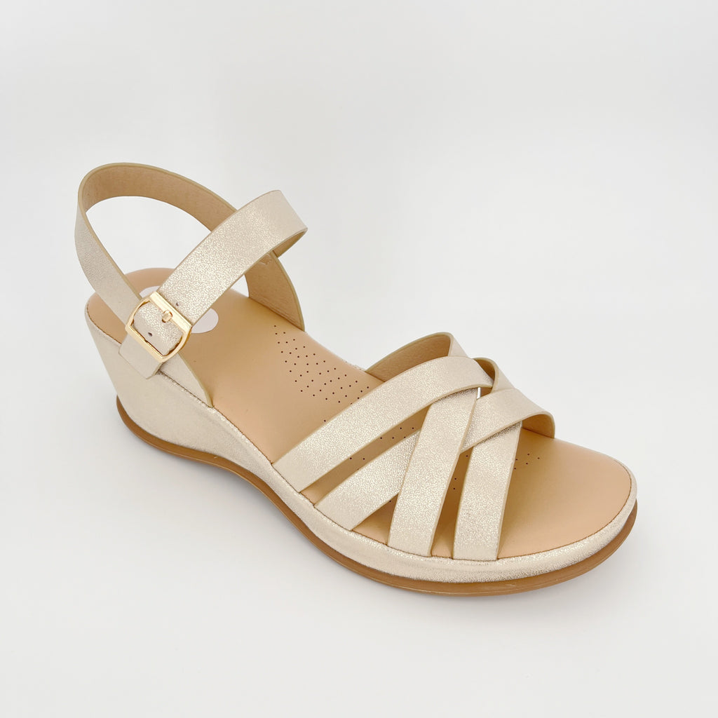 ZC Women's Woven Cross-Strap Wedge Sandals – Wholesale | Comfort Fit | Multi-Color Options