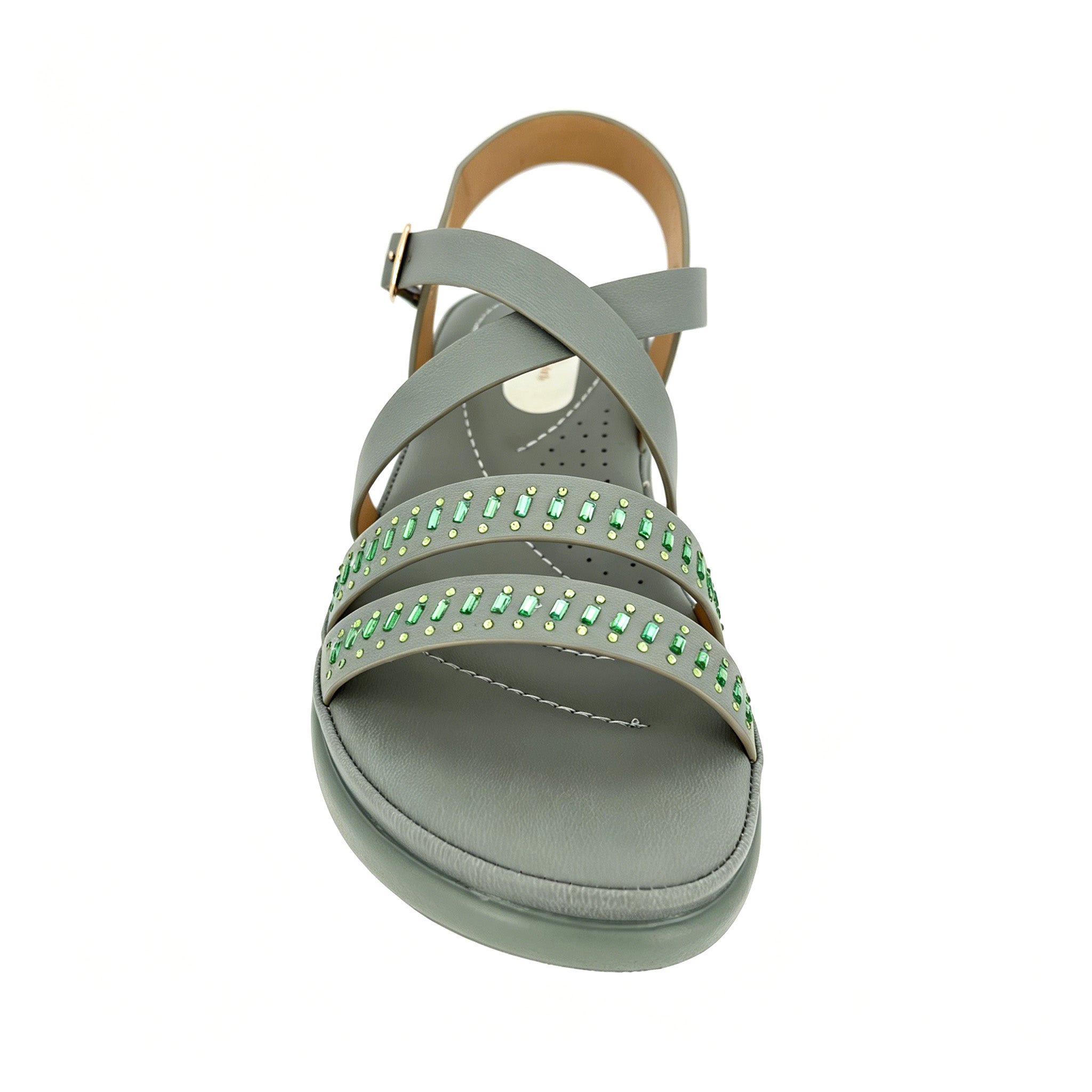 Women's Crystal Baguette Wedge Sandals with Crossover Straps | Multi-Color Platform | EU 35–41 | Zilancomfort