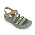 Women's Crystal Baguette Wedge Sandals with Crossover Straps | Multi-Color Platform | EU 35–41 | Zilancomfort
