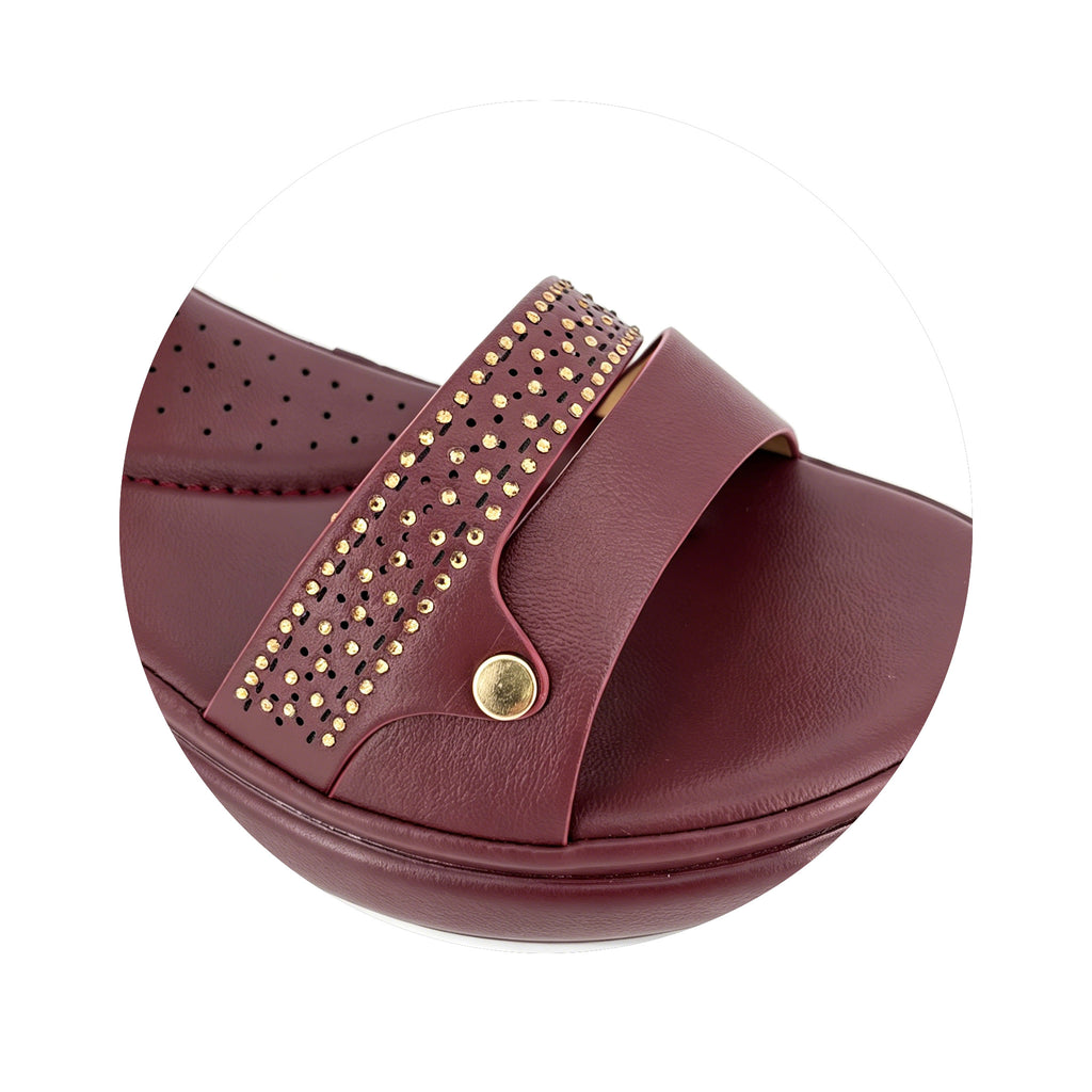 Women's Studded Wide-Strap Wedge Sandals | Wholesale Platform Sandal | Multi-Color | EU 35–41