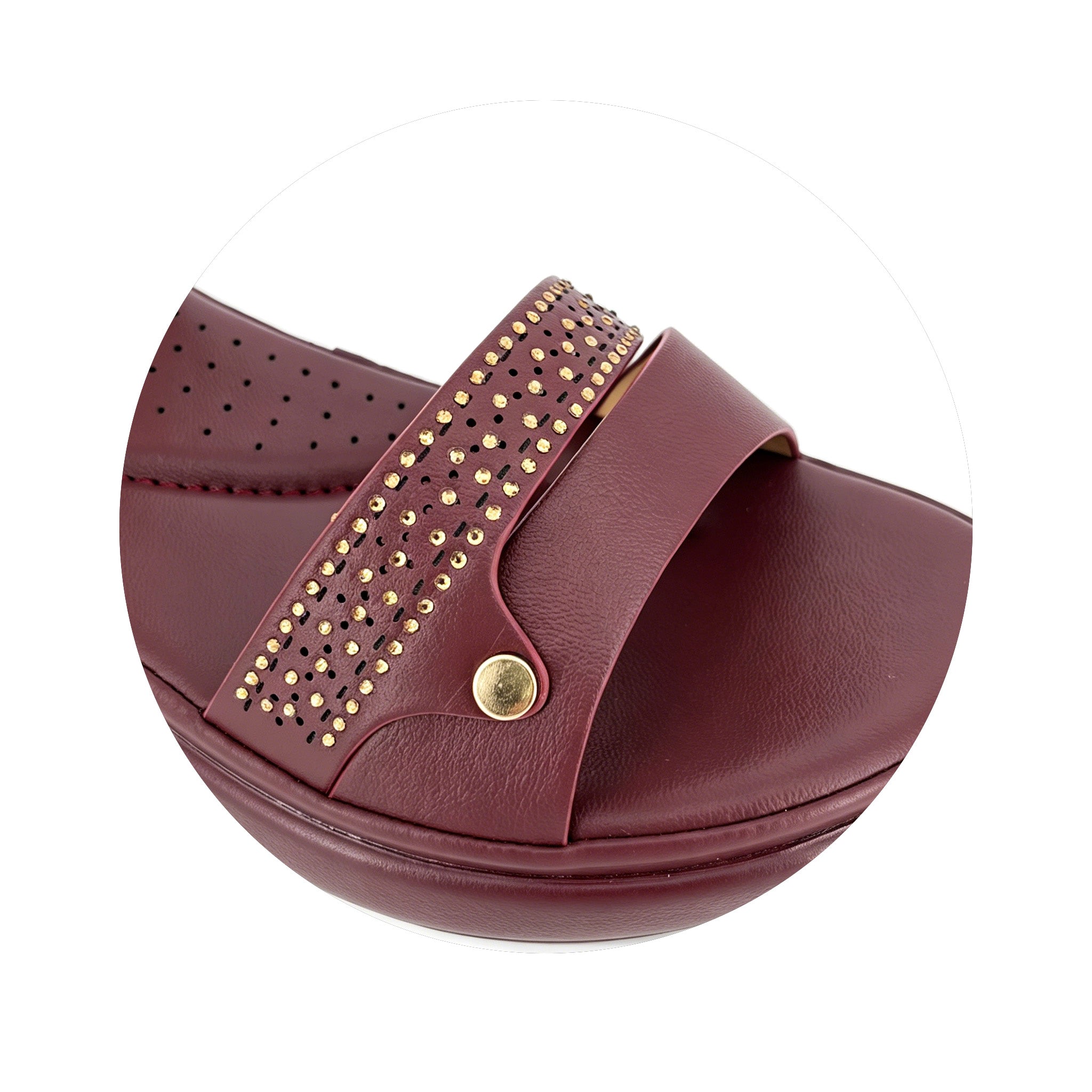 Women's Studded Wide-Strap Wedge Sandals | Wholesale Platform Sandal | Multi-Color | EU 35–41