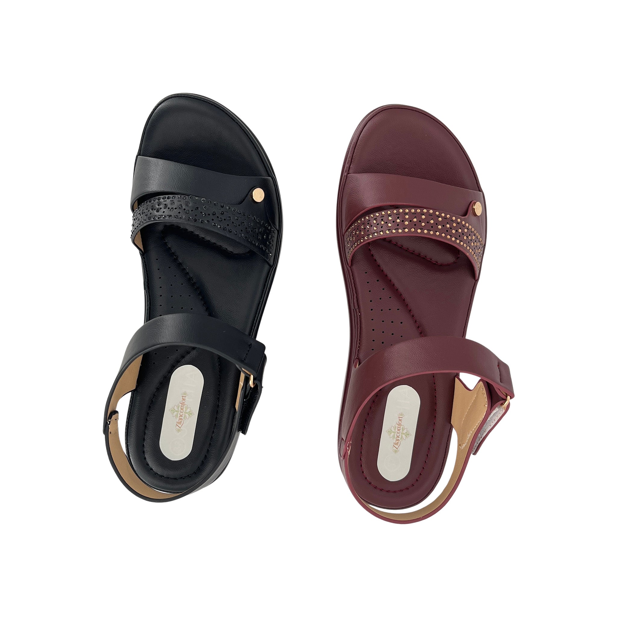 Women's Studded Wide-Strap Wedge Sandals | Wholesale Platform Sandal | Multi-Color | EU 35–41