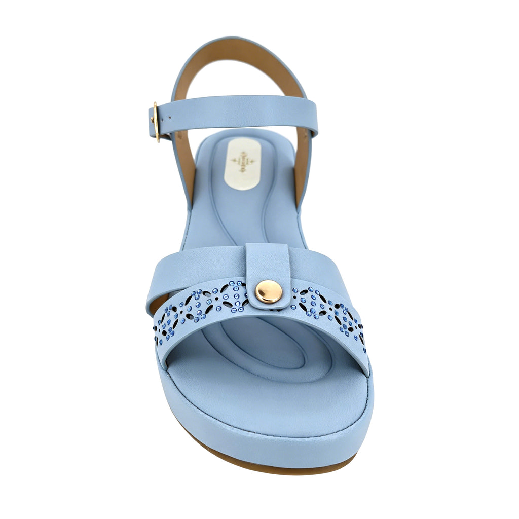 Women's Crystal Crossover-Strap Wedge Sandals | Wholesale Platform Sandal | Multi-Color | EU 35–41