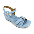 Women's Crystal Crossover-Strap Wedge Sandals | Wholesale Platform Sandal | Multi-Color | EU 35–41