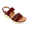 Women's Crystal-Studded Double-Strap Wedge Sandals | Wholesale Platform Sandal | Multi-Color | EU 35–41
