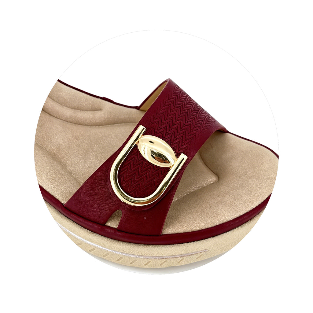 Women's Gold Hardware Wedge Sandals | Wholesale Platform Sandal | Multi-Color | EU 35–41