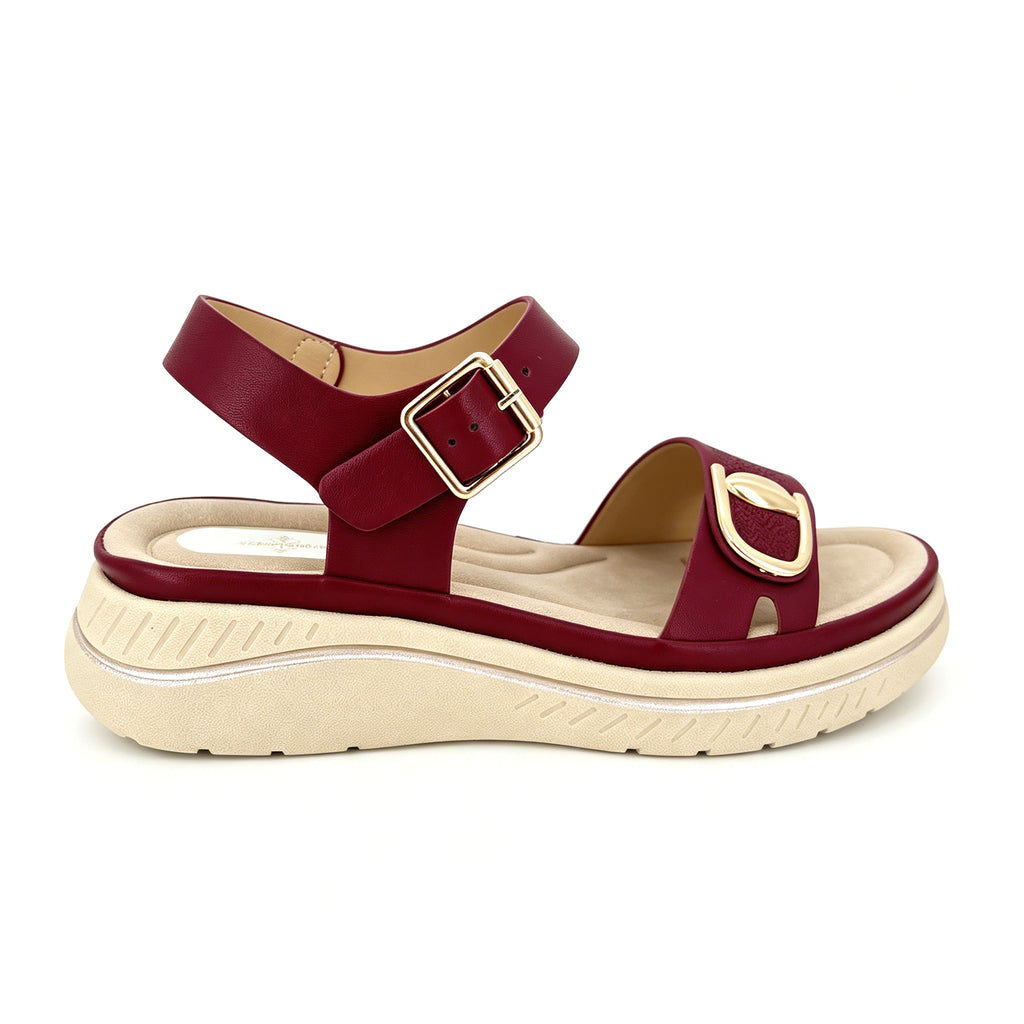 Women's Gold Hardware Wedge Sandals | Wholesale Platform Sandal | Multi-Color | EU 35–41