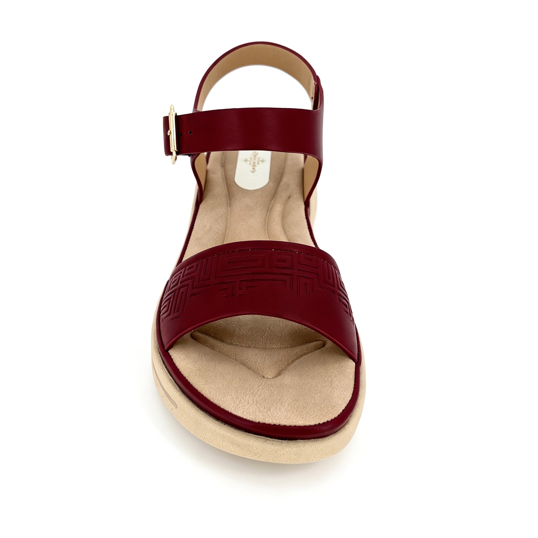 Women's Embossed Greek Key Wedge Sandals | Wholesale Platform Sandal | Multi-Color | EU 35–41