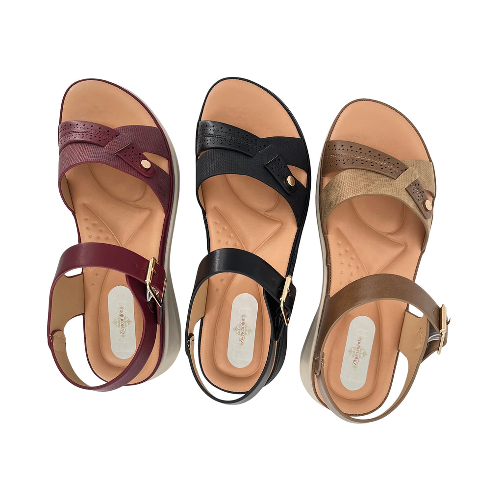 Women's Cross-Strap Wedge Sandals | Wholesale Platform Sandal | Multi-Color | EU 35–41