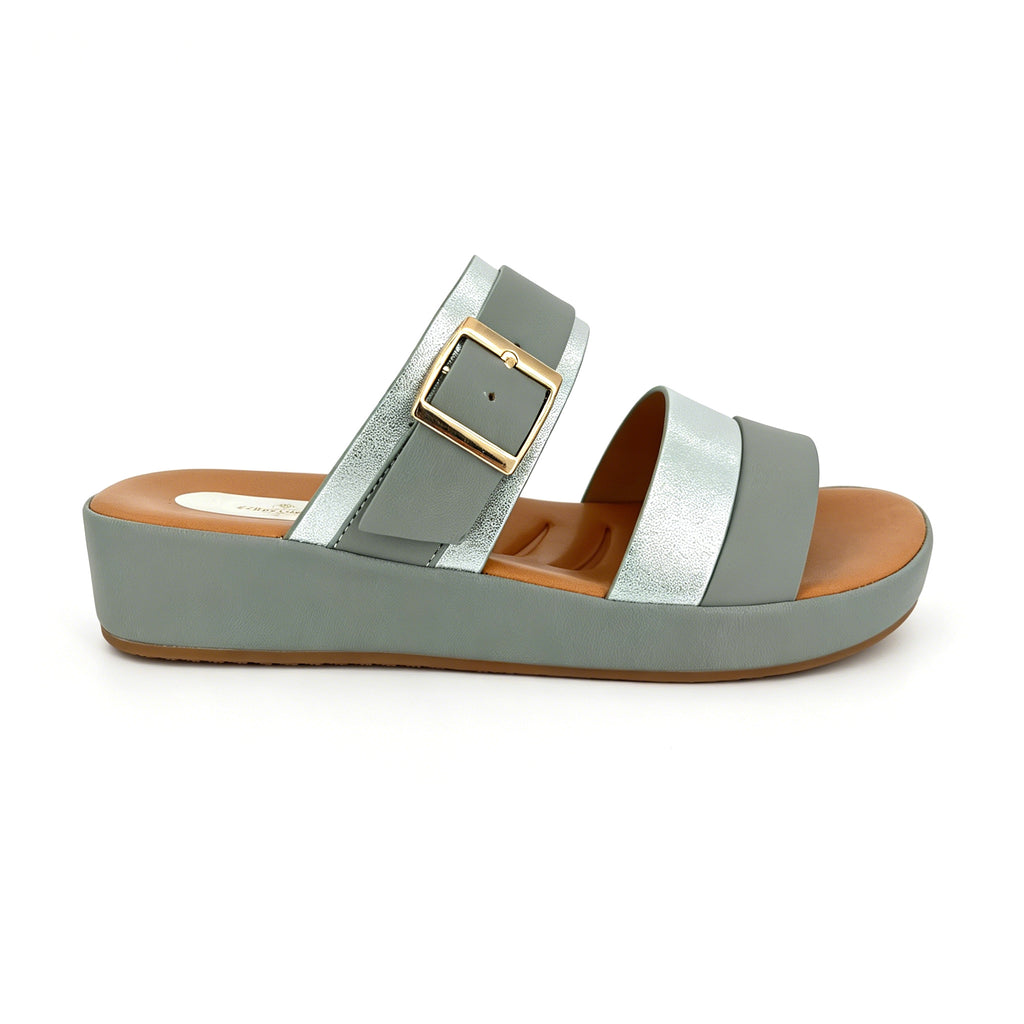 Women's Double-Strap Platform Slide Sandals | Wholesale Wedge Mule | Multi-Color | EU 35–41