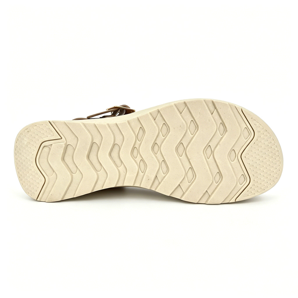 Women's Crystal-Studded Laser-Cut Low Wedge Sandals | Wholesale Comfort Platform Sandal | Multi-Color | EU 35–41