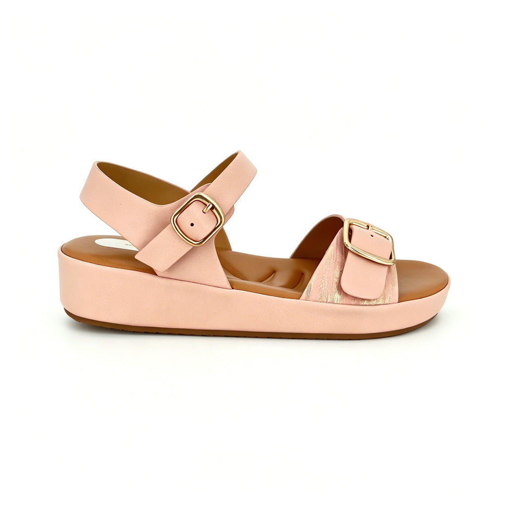 Women's Dual-Buckle Double-Strap Platform Wedge Sandals | Wholesale Comfort Sandal | Multi-Color | EU 35–41