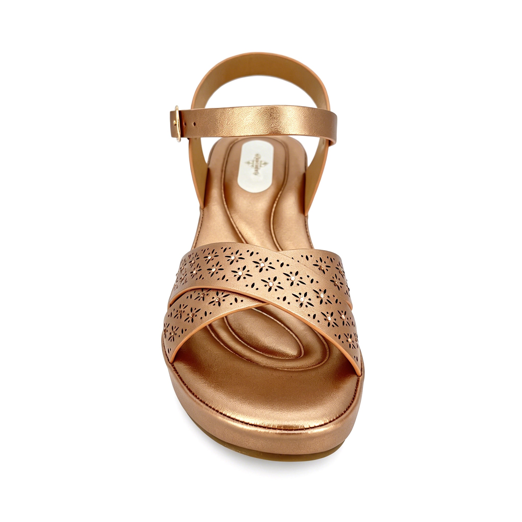 Women's Cross-Strap Laser-Cut Rhinestone Wedge Sandals | Wholesale Platform Sandal | Multi-Color | EU 35–41