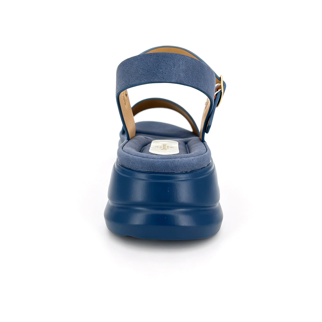 Women's Single-Strap Embossed Chunky Wedge Sandals | Wholesale Comfort Platform Sandal | Multi-Color | EU 35–41