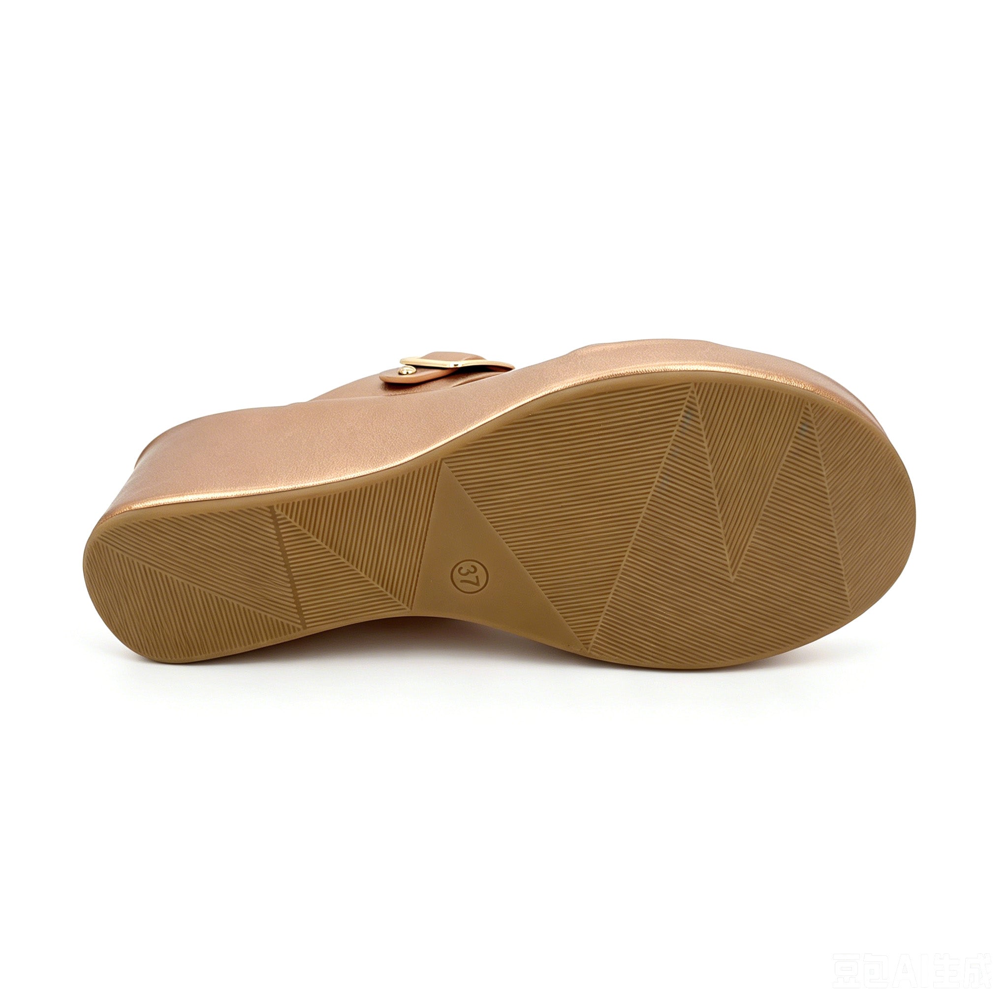 Women's Dual Wide-Strap Gold Buckle Wedge Mule Sandals | Wholesale Comfort Platform Slide | Multi-Color | EU 35–41
